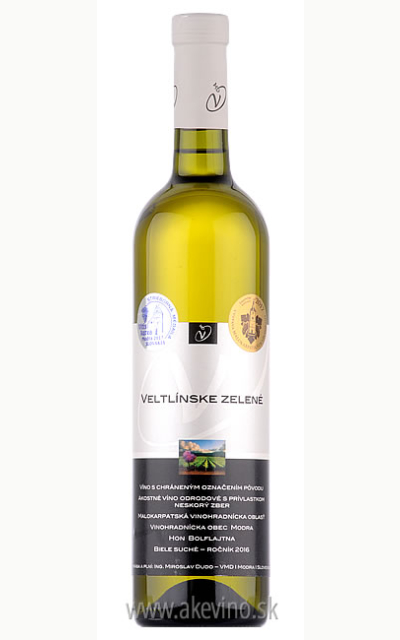 Víno Dudo Veltlínske zelené 2016 neskorý zber