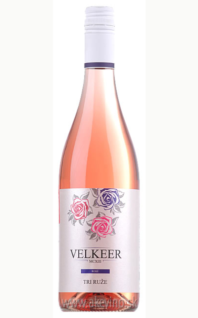 Velkeer Tri Ruže rosé 2015 akostné značkové polosuché