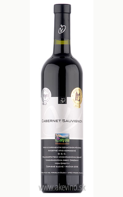 Víno Dudo Cabernet Sauvignon 2016 výber z hrozna Malokarpatská oblasť