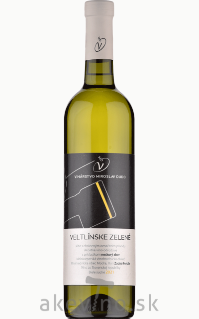 Víno Dudo Veltlínske zelené 2021 neskorý zber