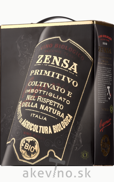 Zensa Primitivo Puglia Organic 2021 Bag-in-Box 3L